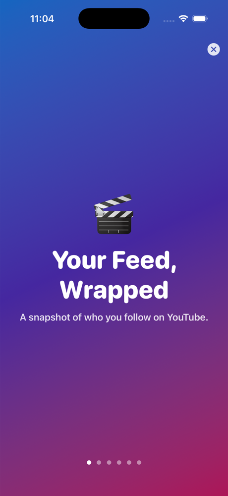 Your Feed, Wrapped — a shareable recap intro screen